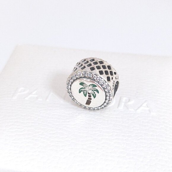 Pandora Palm Tree Coconuts Charm Bead S925 Silver with box - Picture 4 of 9